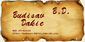 Budisav Dakić vizit kartica